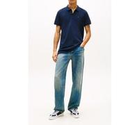 Tommy Hilfiger Flag Slim Fit Pique Polo Shirt Dark Night Navy Taille: M | Polos Outlet | Homme | Le Noir