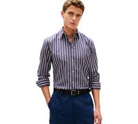 Tommy Hilfiger Flex Poplin Bold Stripe RF Shirt Mw0mw39159 Chemise L/S Homme (Lot de 1)