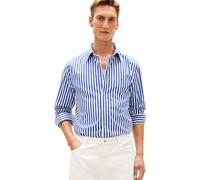 Tommy Hilfiger Flex Poplin Classic STP RF Shirt Mw0mw42440 Chemise S/S, Blue (Wedge Blue/Stripe), S Homme