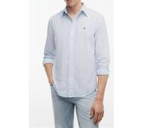 Tommy Hilfiger Chemise Flex Poplin Classic STP RF Mw0mw42440 Manches courtes Bleu rayé XL Homme