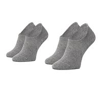 Tommy Hilfiger Footie Chaussettes, Gris, 39/42 (Lot de 2) Homme