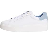 Tommy Hilfiger FW0FW09021 Baskets Basses à Semelle compensée pour Femme Blanc (Blanc/Eau Transparente), Pointure 40, Blanc Blanc Eau Claire, 40 EU