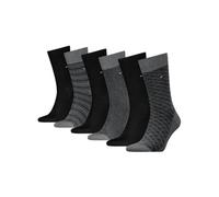 Tommy Hilfiger Giftbox Birdeye Classic Sock, Noir, 43-46 (Lot de 6) Hommes
