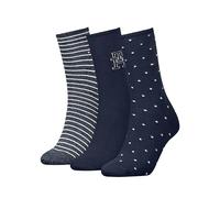 Tommy Hilfiger Giftbox Classic Sock, Bleu Marine, 35-38 (Lot de 3) Femmes