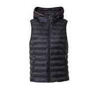 Tommy Hilfiger Veste sans Manches Femme Padded Global Stripe Vest avec Capuche, Bleu (Desert Sky), XXS