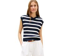 Tommy Hilfiger Gilet Co Cable Mid GG V-NK WW0WW48466, Bleu, Taille M