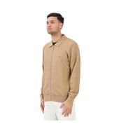 Tommy Hilfiger - Gilet Polo Zippé en Maille Texturée - Homme - Pulls - Brun - Taille: L