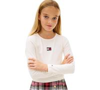 Tommy Hilfiger Girls Heritage Flag Rib Knit Tee LS KG0KG09065 White (Ancient White) 16 Years