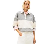 Tommy Hilfiger Gold BTN Rugby Fleece SWTSRT WW0WW48785 Pull Sweat-Shirt, Gris (Med Heather Grey), XL, Gris (Med Heather Grey), XL