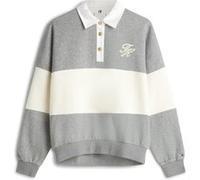 Tommy Hilfiger Gold BTN Rugby Fleece SWTSRT WW0WW48785 Pull en Molleton pour Femme, Gris, Taille L, Gris (Med Heather Grey), L