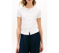 Tommy Hilfiger Gold Button Slim Ss Ecru Taille: S | Chemises à boutons Outlet | Femme | Marron