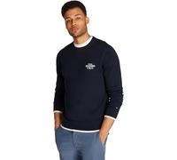 Tommy Hilfiger Graphic Cotton Crew MW0MW38336 Pull-Over, Blue (Desert Sky), L Homme