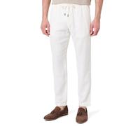 Tommy Hilfiger Harlem Sorona Linen Mw0Mw38801 Chino, White (Ivory Silk), 30W / 32L Homme