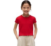 Tommy Hilfiger Haut côtelé Essential SS Kg0Kg08590 pour Fille, Rouge (Rouge Primaire), 12 Ans