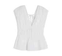 TOMMY HILFIGER Haut 'Regular Fit Sleeveless Smock Blouse With' blanc, Taille L
