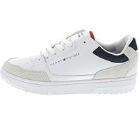 Tommy Hilfiger Herren Basketball Sneaker Schuhe, Weiß (White), 40