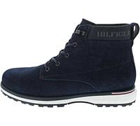 Tommy Hilfiger Herren Low Boot Stiefel Corporate Outdoor Suede Boot aus Leder, Blau (Desert Sky), 44