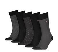 Tommy Hilfiger Herringbone Dot Classic Sock, Noir, 39-42 (Lot de 5) Hommes