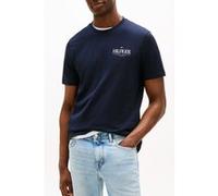 Tommy Hilfiger T-Shirt Manches Courtes Homme Stack Tee Regular Fit, Bleu (Desert Sky), XL