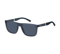 Tommy Hilfiger, Homme, Accessoires, Bleu, Taille: 56 MM Lunettes de soleil Matte Blue/Blue TH 2043/S