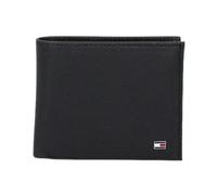 Tommy Hilfiger, Homme, Accessoires, Noir, Taille: ONE Size Portefeuille Bifold en Cuir avec Drapeau Émaillé