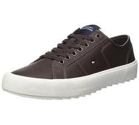 Tommy Hilfiger Homme Baskets Vulcanisées Cleated Chaussures, Marron (Cocoa), 43 EU