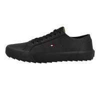 Tommy Hilfiger Homme Baskets Vulcanisées Cleated Chaussures, Noir (Triple Black), 44 EU