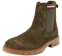 Tommy Hilfiger Homme Bottes Low Boot Corpoarte Suede Chelsea Daim, Vert (Army Green), 46 EU