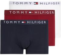 Tommy Hilfiger Homme Boxer Lot de 3 Slip Sous-Vêtement, Multicolore (Des Sky/White/Rouge), S