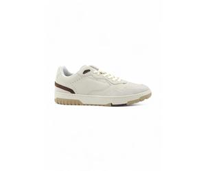 Tommy Hilfiger, Homme, Chaussures, Beige, Taille: 43 EU Baskets de basketball en cuir et texture mixte
