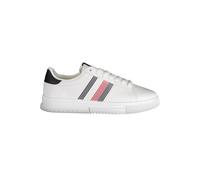 Tommy Hilfiger, Homme, Chaussures, Blanc, Taille: 40 EU Baskets en polyester à lacets