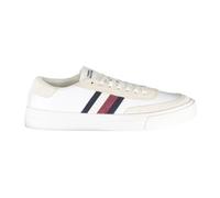 Tommy Hilfiger, Homme, Chaussures, Blanc, Taille: 41 EU Baskets blanches sportives avec lacets et détails contrastés