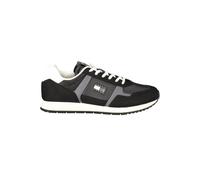 Tommy Hilfiger, Homme, Chaussures, Noir, Taille: 40 EU Baskets Homme Noir avec Détails Audacieux