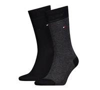 Tommy Hilfiger TH MEN Chaussettes 2P BIRDSEYE, Noir, 39-42
