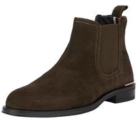 Tommy Hilfiger Homme Core RWB Hilfiger Suede Chelsea (FM0FM04757 Bottines, Vert (Black), 40.5 EU