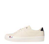 Tommy Hilfiger Homme Épais Bas Baskets vulcanisées, Argile Blanche, 45 EU