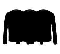 Tommy Hilfiger Homme Lot de 3 T-Shirts Manches Longues Basic, Noir (Black/Black/Black), XL