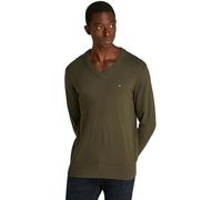 Tommy Hilfiger Homme Pull Cashmere V Neck Pull en Maille, Multicolore (Army Green), S