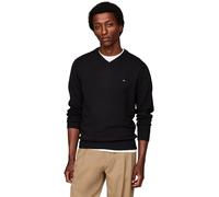 Tommy Hilfiger Homme Pull Cashmere V Neck Pull en Maille, Noir (Black), S