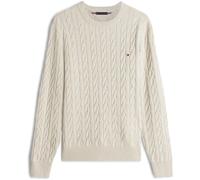 Tommy Hilfiger, Homme, Pulls, Beige, Taille: XL Classic Cotton Cable Crew Neck