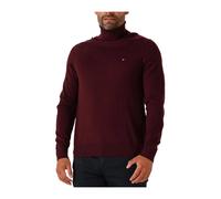 Tommy Hilfiger, Homme, Pulls, Rouge, Taille: L Bordeaux Cashmere Roll Neck Sweater