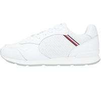 Tommy Hilfiger Homme Runner Icon Leather Fm0Fm05740 Tige Basse, White (White), 47 EU
