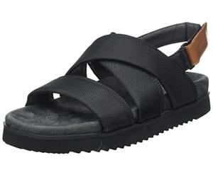 Tommy Hilfiger Homme Sandales Mix Strappy Été, Noir (Black), 44 EU