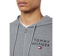 Tommy Hilfiger Homme Sweat À Capuche Fermeture Éclair Zip, Gris (Medium Grey Heather), XXL