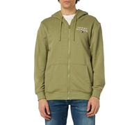 Tommy Hilfiger Homme Sweat À Capuche Fermeture Éclair Zip, Vert (Faded Olive), S