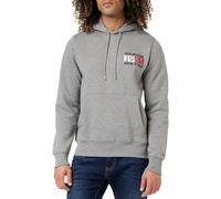 Tommy Hilfiger Homme Sweat à Capuche New York Flag avec Capuche, Gris (Medium Grey Heather), M