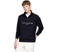 Tommy Hilfiger Homme Sweat avec Fermeture Éclair Zippé Mockneck Demi-Fermeture Éclair, Bleu (Desert Sky), M