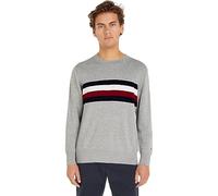 Tommy Hilfiger Homme Sweat Sans Capuche, Gris (Light Grey Heather), XL