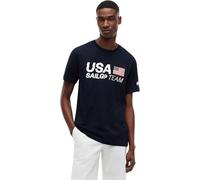 Tommy Hilfiger Homme T-Shirt à Manches Courtes US SailGP Logo en Coton