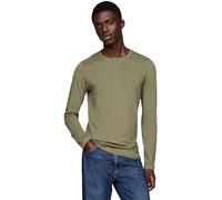 Tommy Hilfiger Homme T-Shirt Manches Longues Stretch Slim Fit Coton, Vert (Battle Green), 3XL
